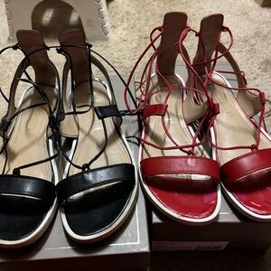 Stylish Black and Red Women's BCBG Sandals